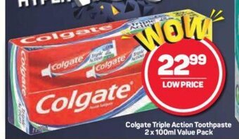 Pick n Pay Colgate Triple Action Toothpaste 2 x 100 ml Value Pack offer