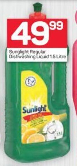 Pick n Pay Sunlight Regular Dishwashing Liquid 1.5 Litre offer