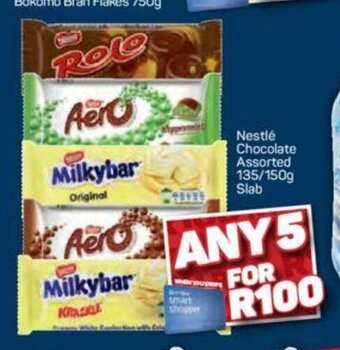 Pick n Pay Nestle Chocolate Assorted 135/150g Slab offer
