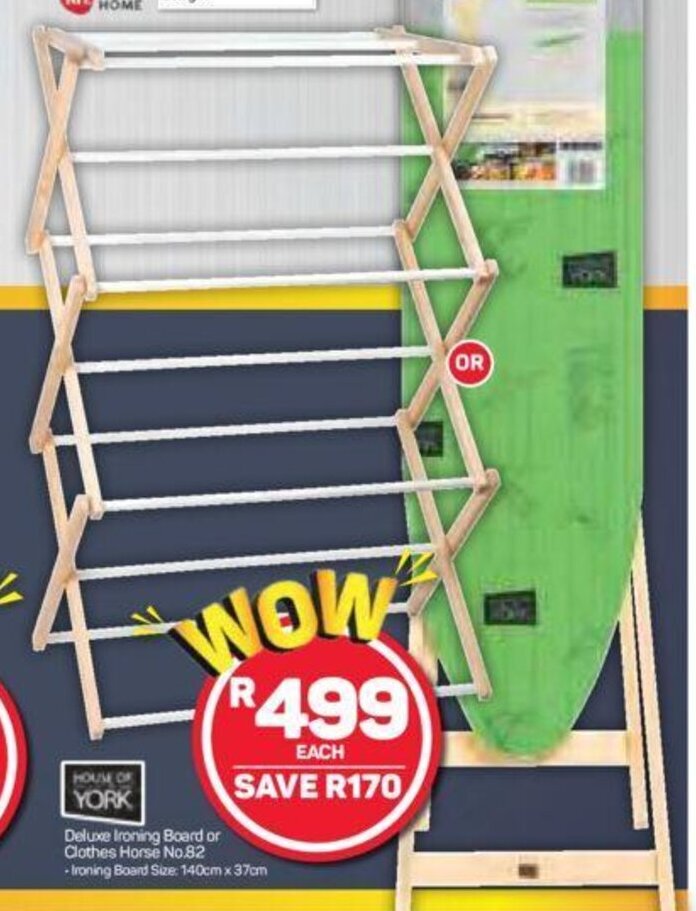 Pick n Pay Deluxe Ironing Board or Clothes Horse No. 82 offer