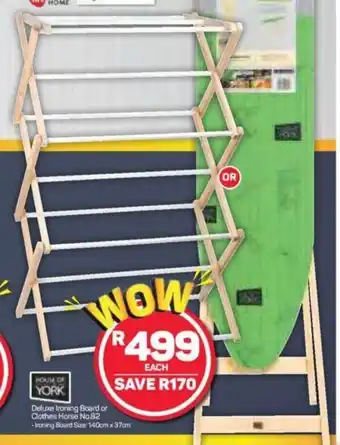 Pick n Pay Deluxe Ironing Board or Clothes Horse No. 82 offer