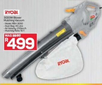 Pick n Pay Ryobi 3000W Blower Mulching Vacuum offer