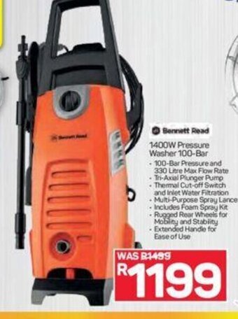 Pick n Pay Bennett Read 1400W Pressure Washer 100-Bar offer