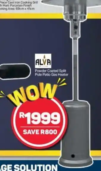 Pick n Pay Alva Powder Coated Split Pole Patio Gas Heater offer