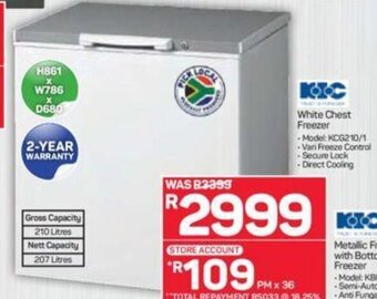 Pick n Pay KIC White Chest Freezer offer