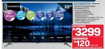 Pick n Pay Skyworth 32" (81cm) Android Smart HD Ready LED TV offer