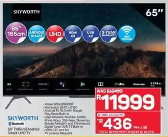 Pick n Pay Skyworth 65" (165cm) Android Smart UHD TV offer