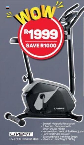 Pick n Pay Livefit DV-6150 Exercise Bike offer