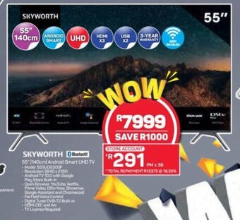 Pick n Pay Skyworth - 55" (140cm) Android Smart UHD TV offer