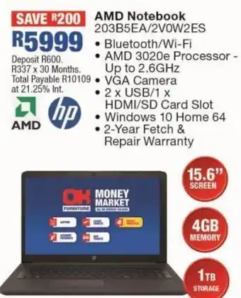 OK Furniture Amd notebook 203b5ea/2v0w2es offer