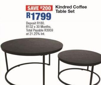 OK Furniture Kindred coffee table set offer