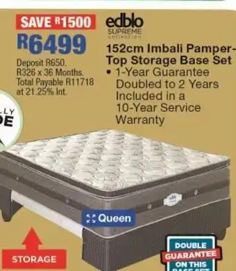 152 cm imbali pamper top storage base set