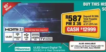 OK Furniture Uled smart digital tv 65u6g offer
