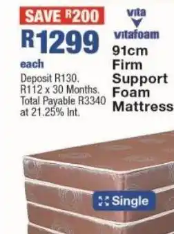 OK Furniture 91cm firm support foam mattress offer