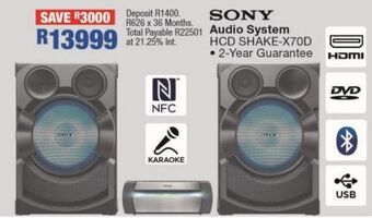OK Furniture Sony audio system hcd shake-x70d offer