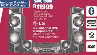 OK Furniture Lg 4.2 channel dvd component hi-fi arx10 offer
