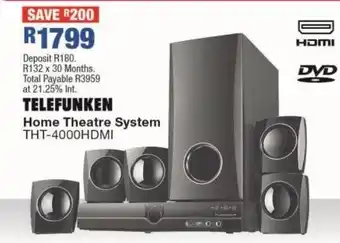 OK Furniture Telefunken home theatre system tht-4000hdmi offer