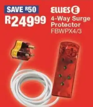 OK Furniture 4 way surge protector fbwpxa/3 offer