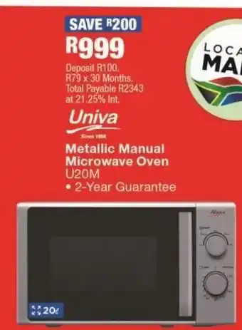 OK Furniture Metallic manual microwave oven u20m offer