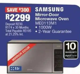 OK Furniture Samsung mirror door microwave oven me0113m1 offer
