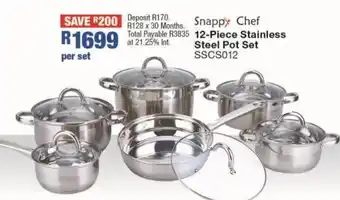OK Furniture 12 piece stainless steel pot set ssc012 offer