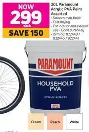 Game Paramount Acrylic PVA Paint Assorted- 20 Ltr offer