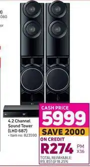 Game LG 4.2 Channel Sound Tower LHD 687 offer