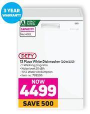 Game Defy 13 Place White Dishwasher DDW230 offer