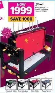 Game Shoot 4-In-1 Indoor Games Flip Table 799256 offer