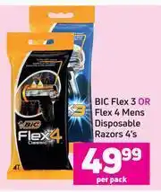 Game Bic Flex 3 Or Flex 4 Mens Disposable Razors-4's Per Pack offer