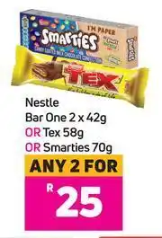 Game Nestle Barone 2 x 42g Or Tex 58g Or Smarties 70g-For Any 2 offer