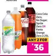 Game Coca Cola Zero, No Sugar, Sprite Zero Or Fanta Orange Zero-For Any 2 x 2.25L offer
