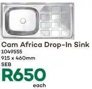 Timbercity Cam Africa Drop-In Sink- Each offer