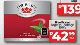 Take 'n Pay Five Roses Tagless Teabags 100's offer