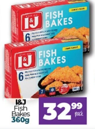 Take 'n Pay I&J Fish Bakes 360g offer