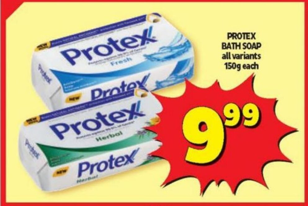 Protex Bath Soap All Variants 150g each offer at Usave