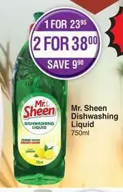 Dis-Chem Mr Sheen Dishwashing Liquid-750ml offer