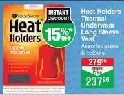 Dis-Chem Heat Holders Thermal Underwear Long Sleeve Vest offer