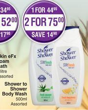 Dis-Chem Shower To Shower Body Wash Assorted-500ml offer