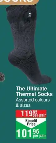 Dis-Chem Heat Holders The Ultimate Thermal Socks Assorted Colours & Sizes-Per Pair offer