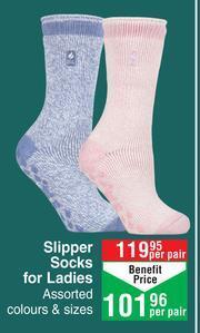 Dis-Chem Heat Holders Slipper Socks For Ladies Assorted Colours & Sizes-Per pair offer