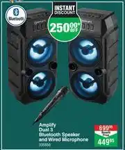 Dis-Chem Amplify Dual 3 Bluetooth Speaker & Wired Microphone offer