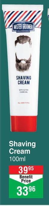 Dis-Chem Mister Groomer Shaving Cream-100ml offer