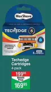 Dis-Chem Max Shave Techedge Cartridges 4 Pack offer