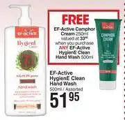 EF-Active HygienE Clean Hand Wash Assorted-500ml