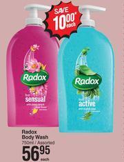 Dis-Chem Radox Body Wash Assorted-750ml Each offer