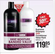 Dis-Chem Supreme Shampoo & Conditioner Value Pack-2 x 946ml Per Pack offer