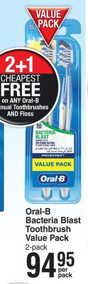 Dis-Chem Oral-B Bacteria Blast Toothbrush Value Pack-2 Pack offer