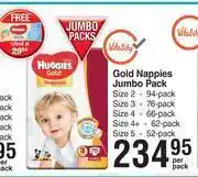 Dis-Chem Huggies Gold Nappies Jumbo Pack-Pack offer