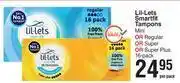 Dis-Chem Lil-Lets Smartfit Tampons Mini Or Regular Or Super Or Super Plus(16 Pack )-Per Pack offer